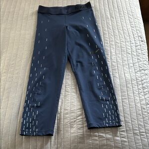 Nike Navy Leggings with White Accents